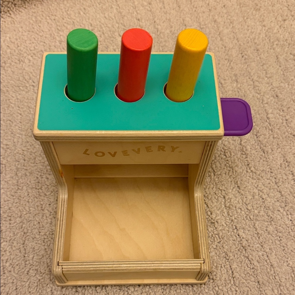 Lovevery Colorful Peg Hammering Toy